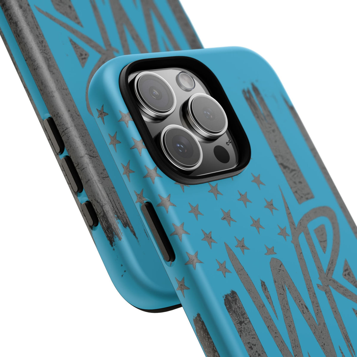 Patriotic blue 'WR' flag tough phone case by Printify, showcasing a durable design and vibrant flag pattern.