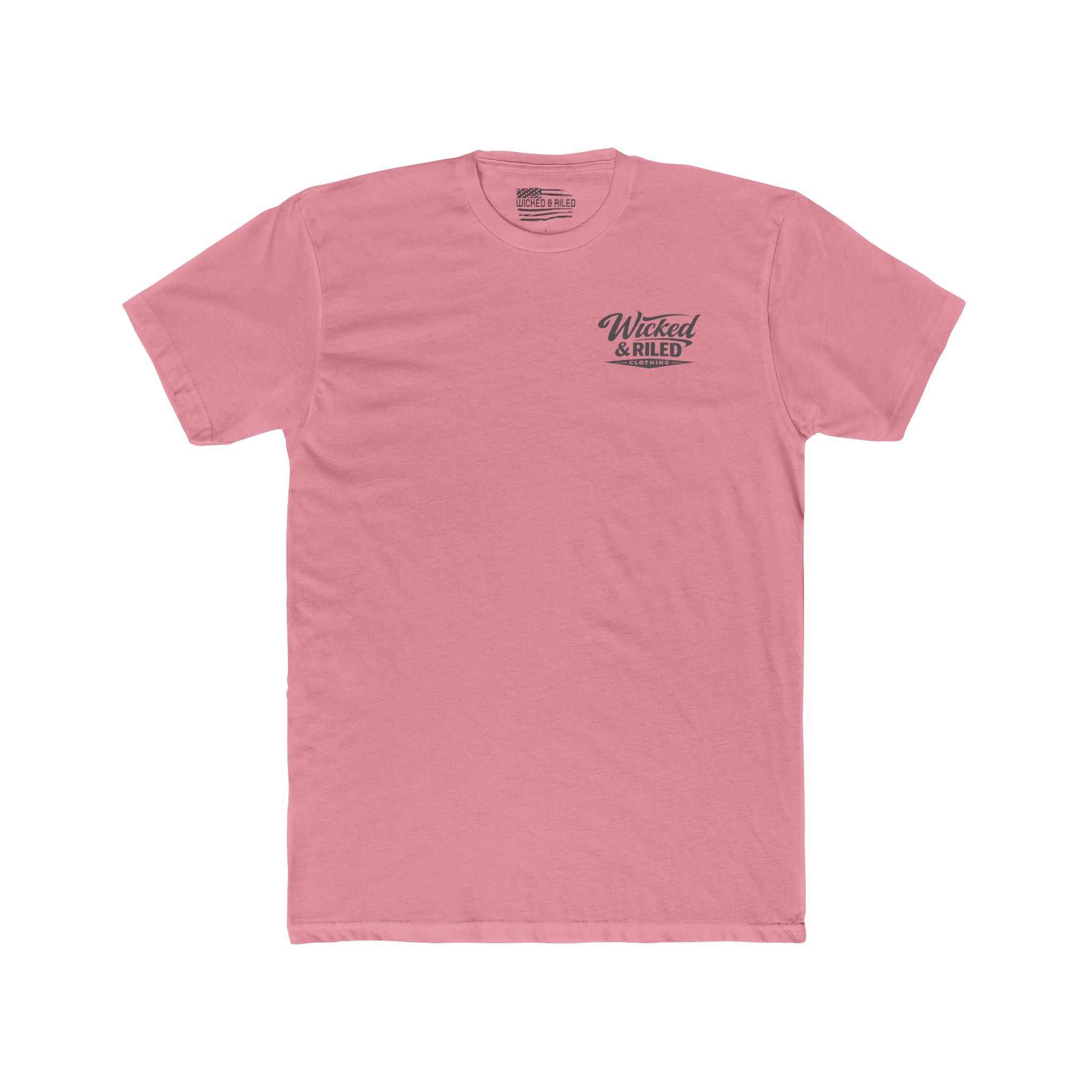 White FEAR Face Everything And Rise T-Shirt by Printify displayed on a plain background.