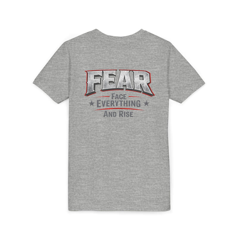 Youth Tee  "FEAR: Face Everything And Rise" Motivational Graphic T-Shirt - Wicked & Riled Clothing