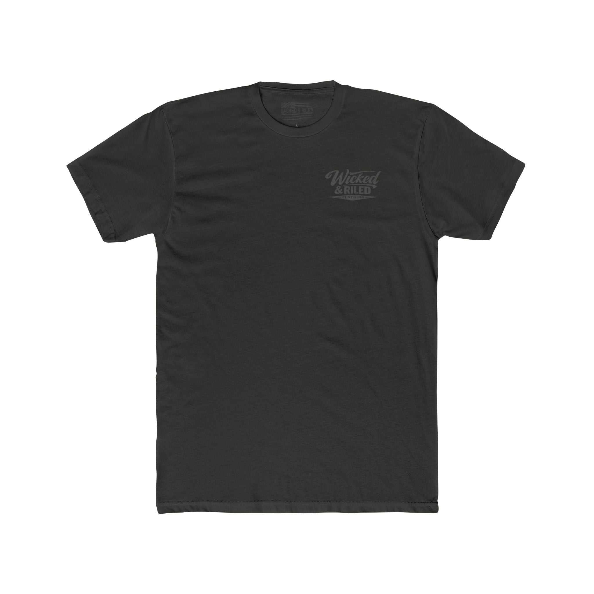 White crew tee featuring "FEAR Face Everything And Rise" graphic design by Printify, displayed on a neutral background.