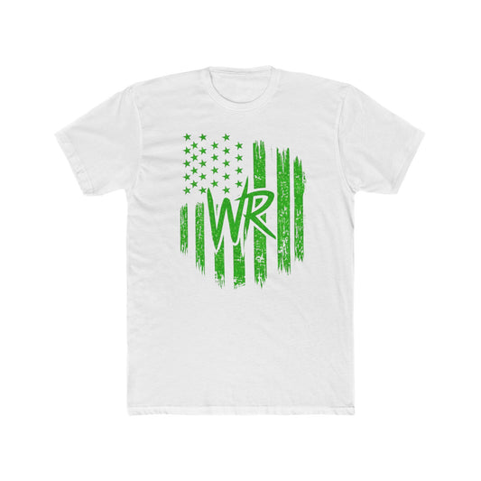 Green Distressed Flag Tee with OG Star Logo - Wicked & Riled Clothing