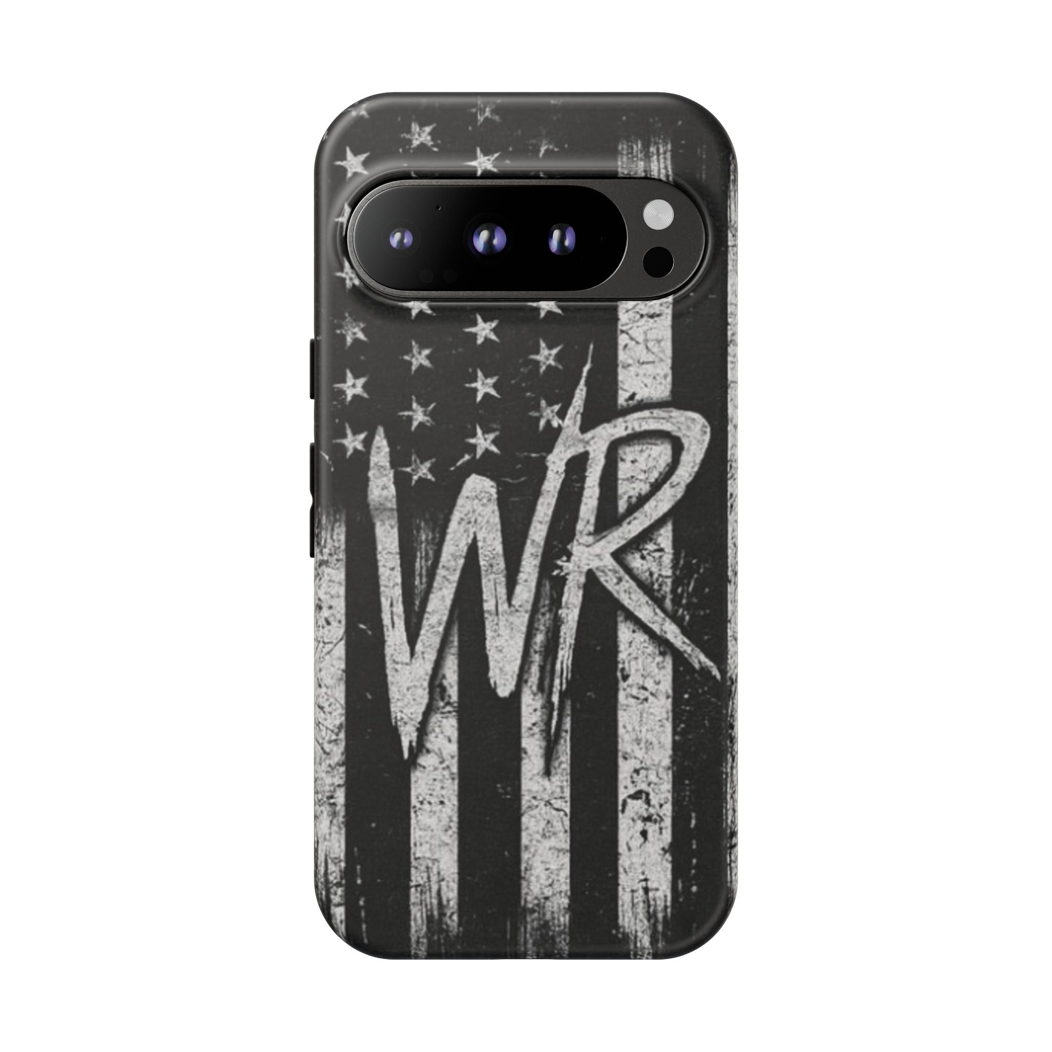 Patriotic Monogram Tough Phone Case – Distressed American Flag with WR