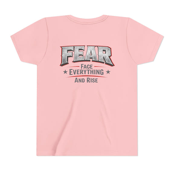 Youth Tee  "FEAR: Face Everything And Rise" Motivational Graphic T-Shirt - Wicked & Riled Clothing