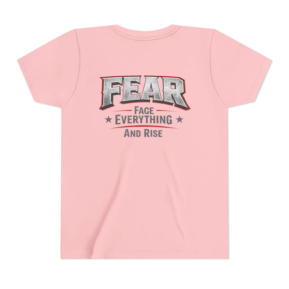 Youth Tee  "FEAR: Face Everything And Rise" Motivational Graphic T-Shirt - Wicked & Riled Clothing