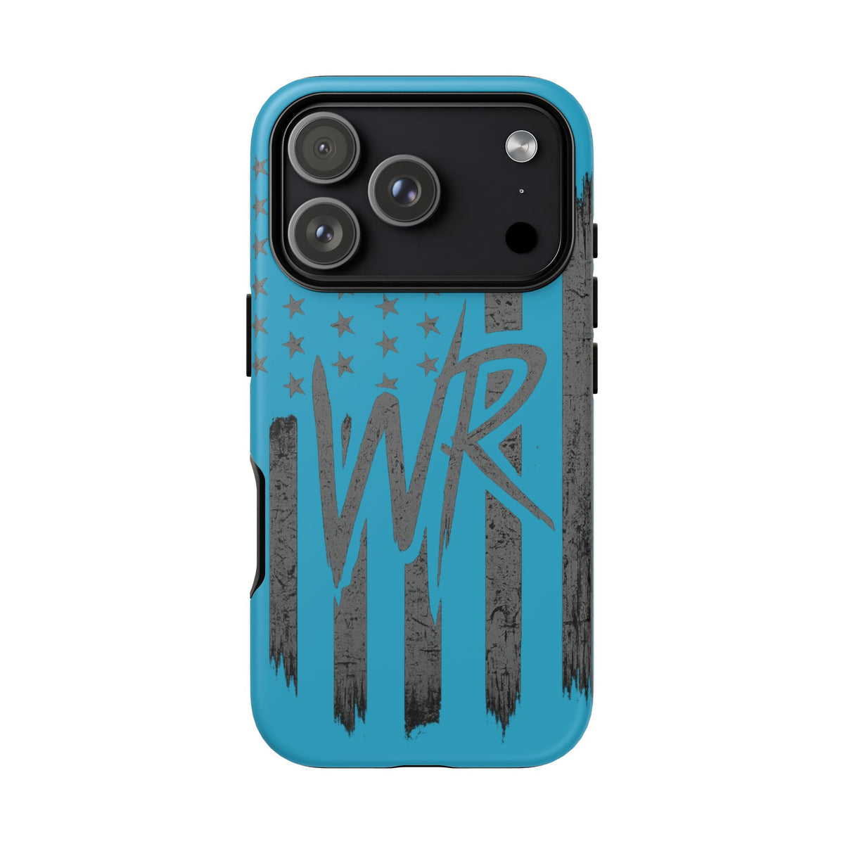 Patriotic blue 'WR' flag tough phone case by Printify, featuring a durable design and vibrant flag pattern.