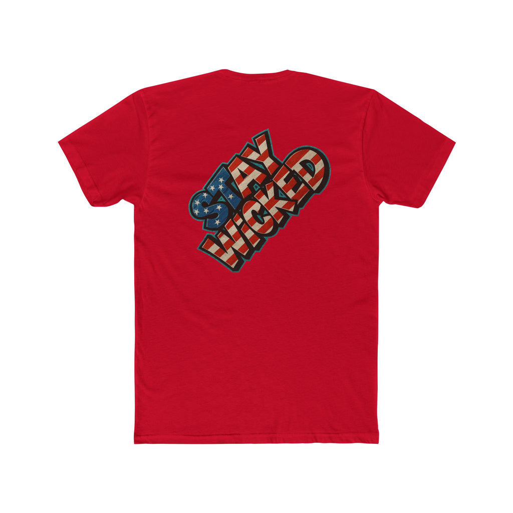 Wicked & Riled Graphic Tee — Bold Rebels Flag Crew Shirt