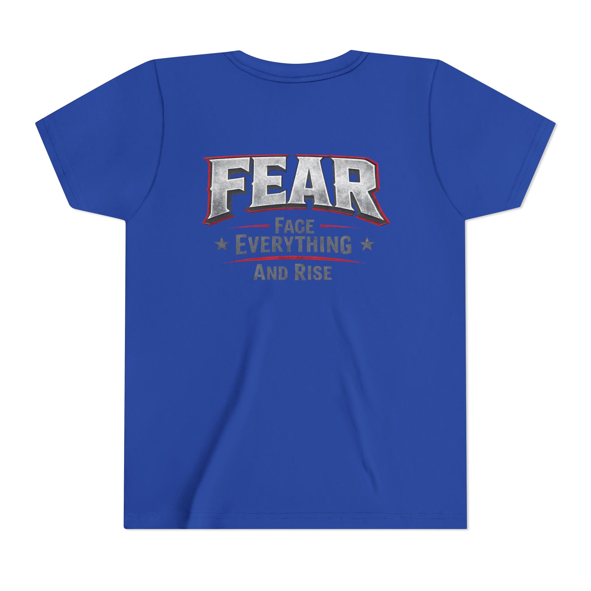 Youth Tee  "FEAR: Face Everything And Rise" Motivational Graphic T-Shirt
