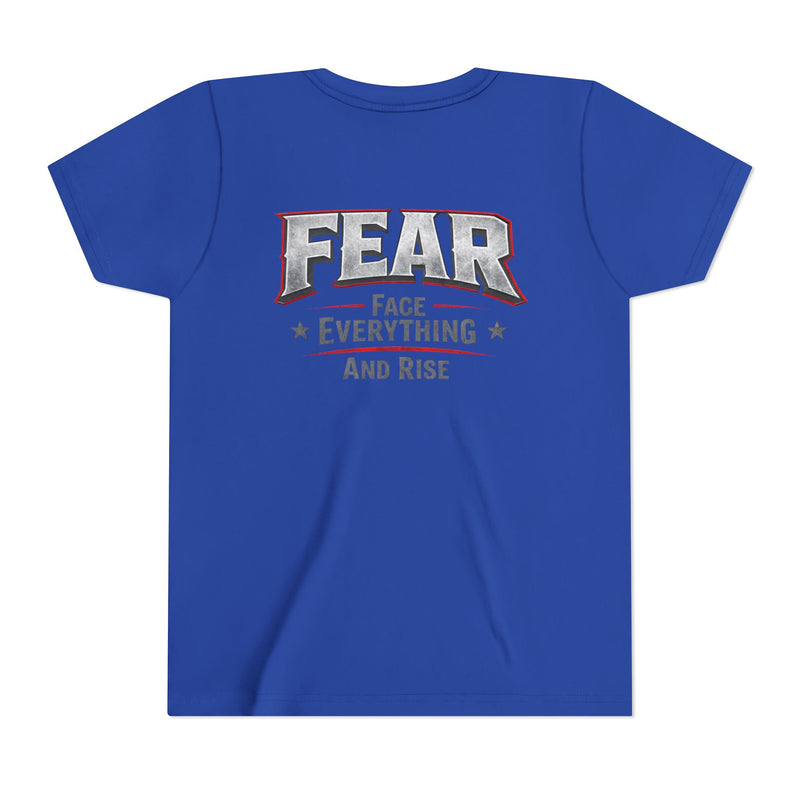 Youth Tee  "FEAR: Face Everything And Rise" Motivational Graphic T-Shirt - Wicked & Riled Clothing