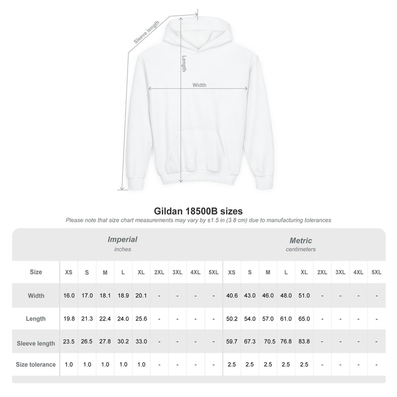 Youth Hoodie Distressed American Flag with Initials 'WR' - Wicked & Riled Clothing
