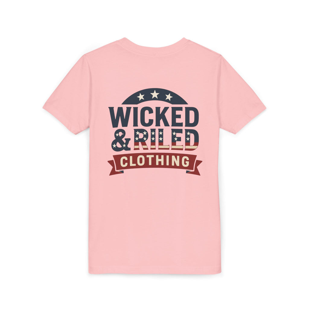 Youth Tee "Wicked & Riled Clothing" Patriotic Graphic Tee