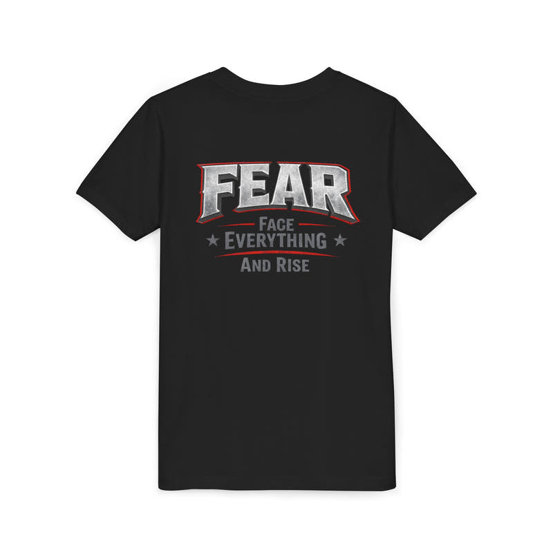 Youth Tee  "FEAR: Face Everything And Rise" Motivational Graphic T-Shirt - Wicked & Riled Clothing