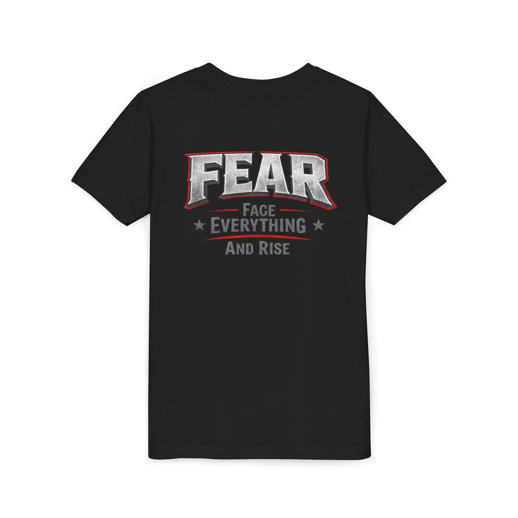 Youth Tee  "FEAR: Face Everything And Rise" Motivational Graphic T-Shirt