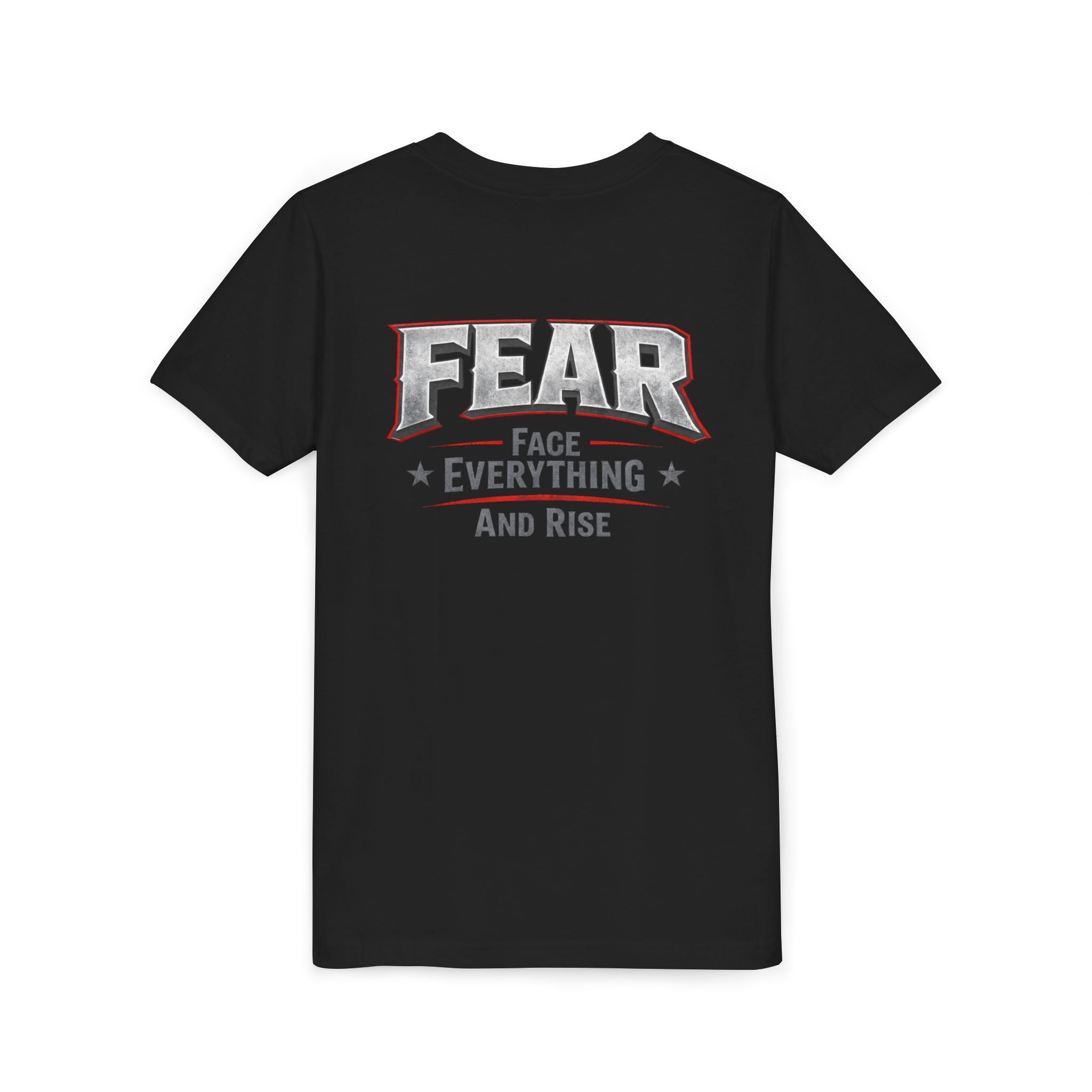 Youth Tee  "FEAR: Face Everything And Rise" Motivational Graphic T-Shirt