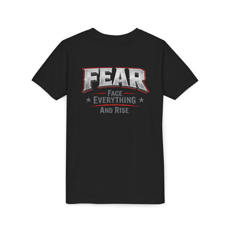 Youth Tee  "FEAR: Face Everything And Rise" Motivational Graphic T-Shirt - Wicked & Riled Clothing